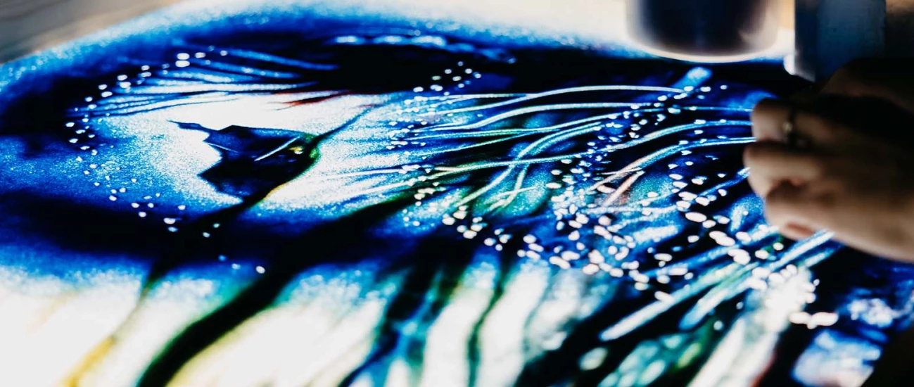 Сказка с органом u песочной анимацией «Синяя птица»